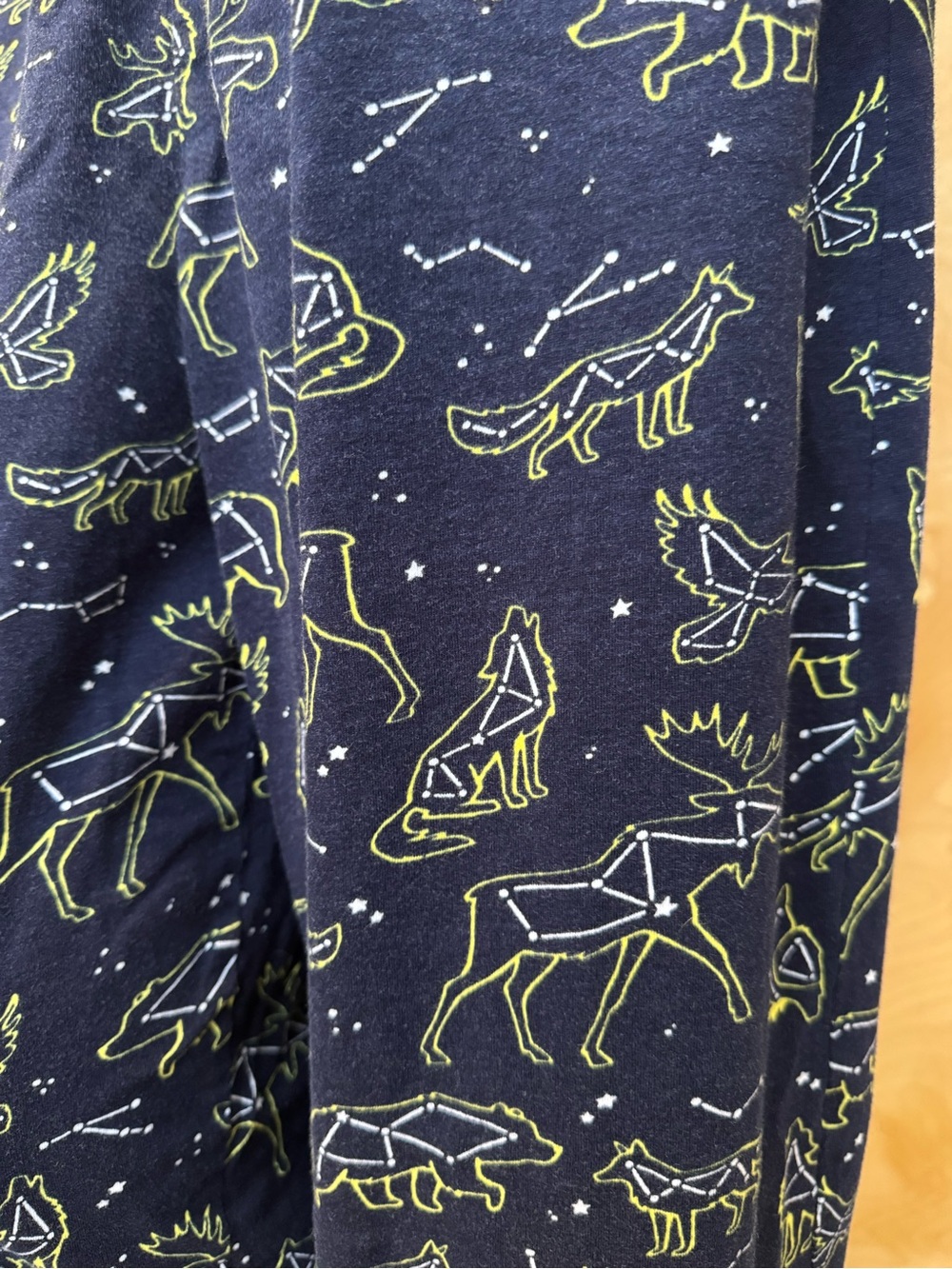 Mens Navy Constellation Animal Pajama Pants - Picture 3 of 3